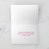 Gefeliciteerd met uw nieuwe baan Calla Lilies Kaar Kaart (Binnen)