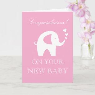 Gefeliciteerd met uw nieuwe baby meisje dochter kaart