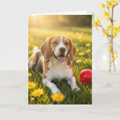 Gefeliciteerd met uw nieuwe Beagle Kaart (Gele Bloem)