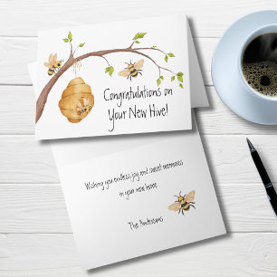 Gefeliciteerd met uw nieuwe bijenkorf   Nieuwe hui Kaart