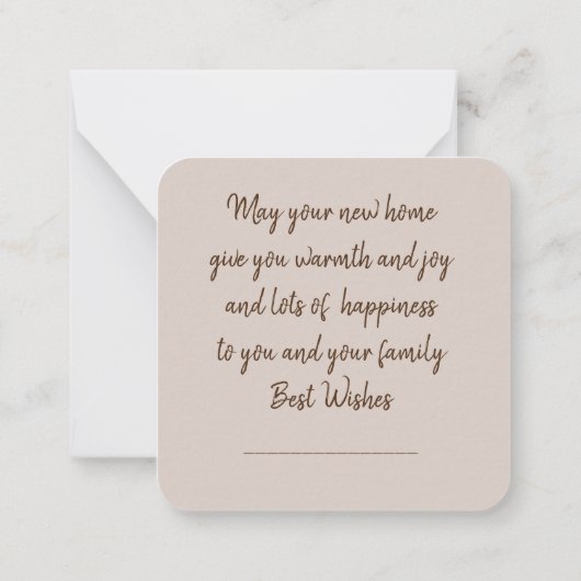 Gefeliciteerd met uw nieuwe Home Notitiekaartje (Achterkant)