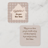 Gefeliciteerd met uw nieuwe Home Notitiekaartje (Voorkant / Achterkant)