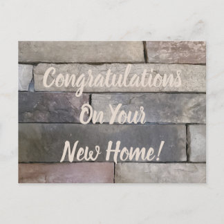 Gefeliciteerd Met Uw Nieuwe Huis Baksteen Decor Briefkaart