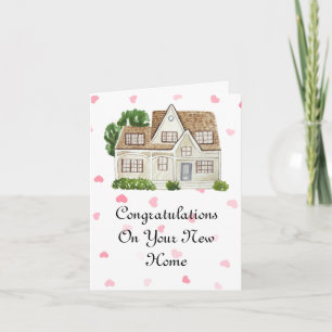 Gefeliciteerd met uw nieuwe huis, fijne verhuisdag kaart
