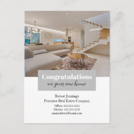 Gefeliciteerd met uw nieuwe huis foto ansichtkaart briefkaart