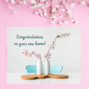 Gefeliciteerd met uw nieuwe huis Huis verwarmen Kaart