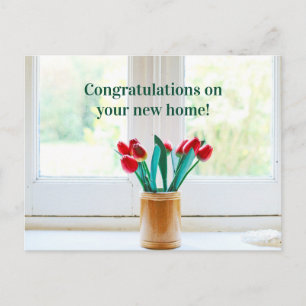 Gefeliciteerd met uw nieuwe huis huisopwarmingsfee briefkaart