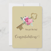 Gefeliciteerd met uw nieuwe huis makelaar klanten kaart (Voorkant)