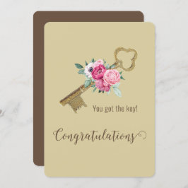 Gefeliciteerd met uw nieuwe huis makelaar klanten kaart