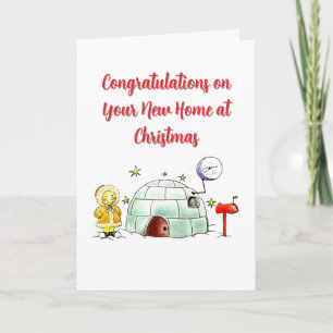 Gefeliciteerd met uw nieuwe huis met Kerstmis Kaart