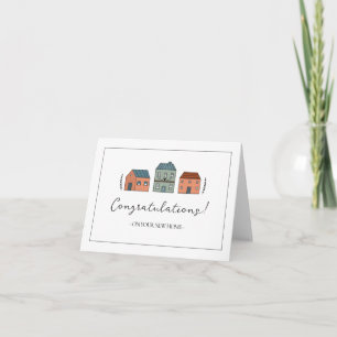 Gefeliciteerd met uw nieuwe huis notitiekaartje