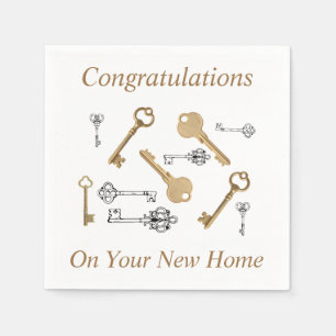 Gefeliciteerd met uw nieuwe huis SLEUTELS Servet