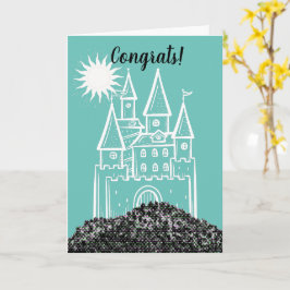 Gefeliciteerd Met Uw Nieuwe Kasteel Woonkaart Kaart