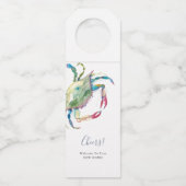 Gefeliciteerd met uw nieuwe Label voor blauwe krab (Voorkant)