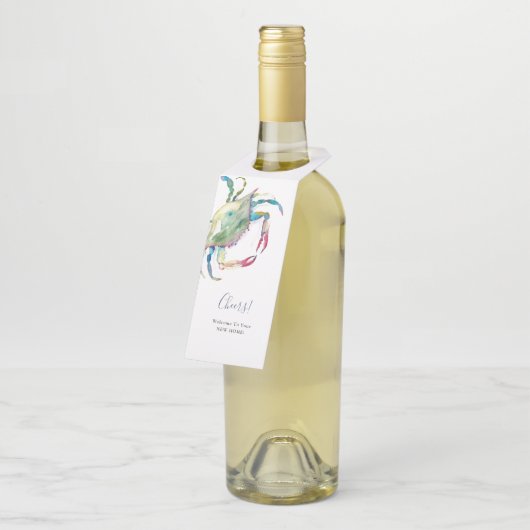 Gefeliciteerd met uw nieuwe Label voor blauwe krab (Schuin)