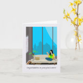 Gefeliciteerd met uw nieuwe pied-à-terre kaart (Gele Bloem)