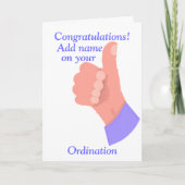 Gefeliciteerd met uw Ordination customize Kaart (Voorkant)