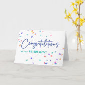 Gefeliciteerd met uw pensioenonderneming Confetti Kaart (Gele Bloem)