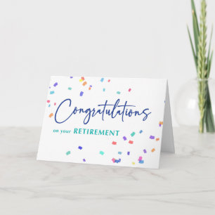 Gefeliciteerd met uw pensioenonderneming Confetti Kaart