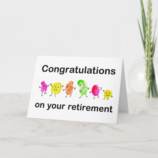 Gefeliciteerd met uw pensionering van Group Finger Kaart (Voorkant)