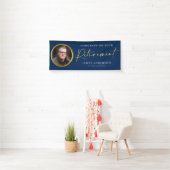 Gefeliciteerd met uw Premier Photo + Gold Script B Spandoek (Insitu)