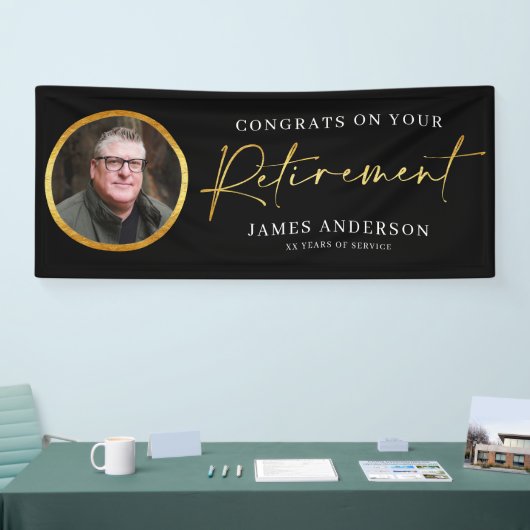 Gefeliciteerd met uw Premier Photo + Gold Script Spandoek (Beurs)