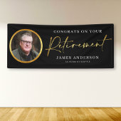Gefeliciteerd met uw Premier Photo + Gold Script Spandoek