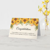 Gefeliciteerd met uw prestaties kaart (Gele Bloem)