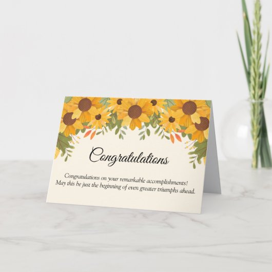 Gefeliciteerd met uw prestaties kaart (Voorkant)
