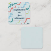 Gefeliciteerd met uw prestaties! notitiekaartje (Voorkant / Achterkant)