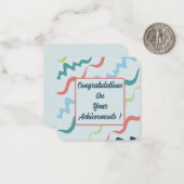 Gefeliciteerd met uw prestaties! notitiekaartje (Voorkant / Achterkant in situ)