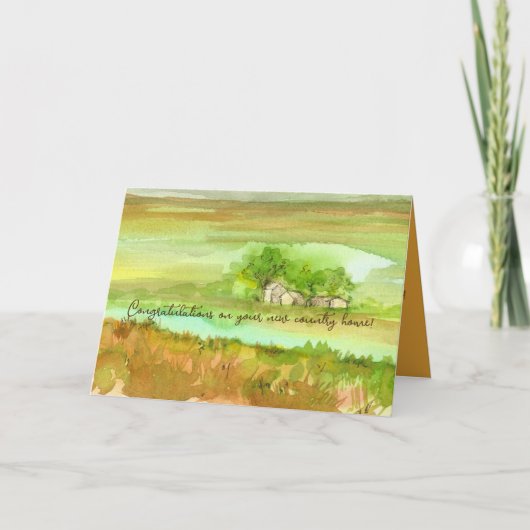 Gefeliciteerd met uw Ranch New Home Boerderij Kaart (Voorkant)