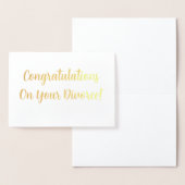 Gefeliciteerd met uw scheiding! folie kaarten (Display)