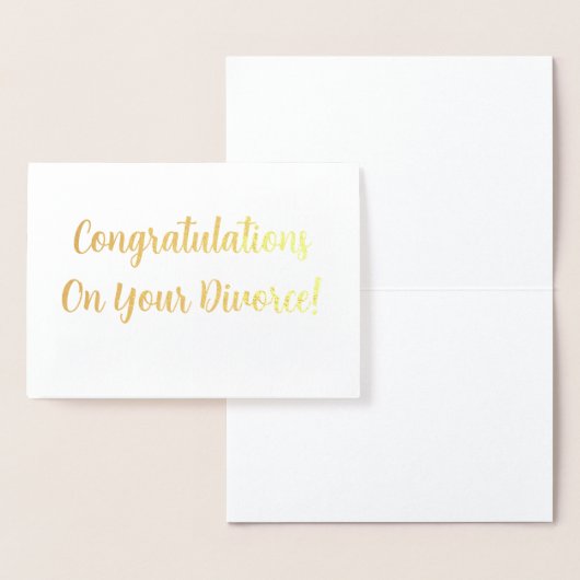 Gefeliciteerd met uw scheiding! folie kaarten (Display)