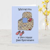 Gefeliciteerd met uw semi-pensioen kaart (Gele Bloem)