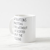 Gefeliciteerd met uw sollicitatie zonder dat u koffiemok (Voorkant links)