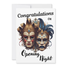 Gefeliciteerd met uw theater openingsavond