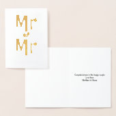Gefeliciteerd met uw trouwdag meneer en meneer folie kaarten (Display)