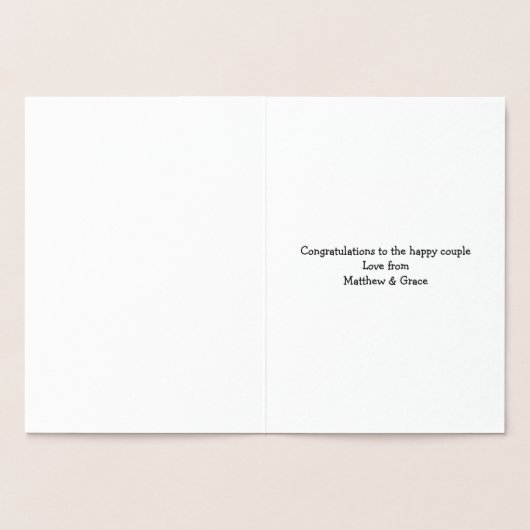 Gefeliciteerd met uw trouwdag meneer en meneer folie kaarten (Binnen)