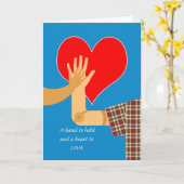 Gefeliciteerd met uw vader met de prothesehandleid kaart (Gele Bloem)