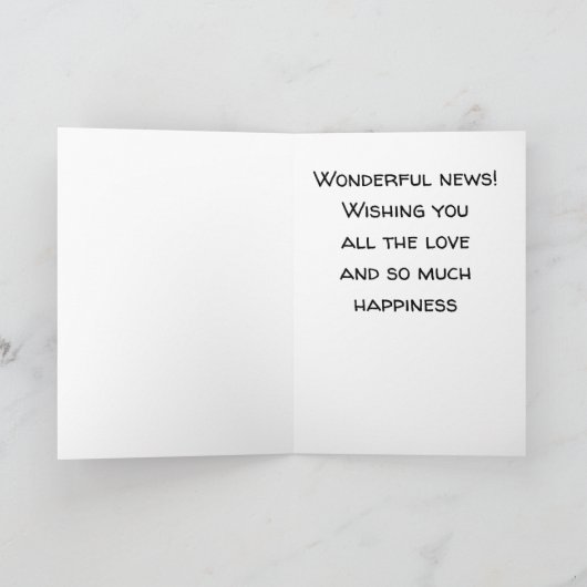 *GEFELICITEERD MET ** UW VERLOVING** KAART (Binnen)