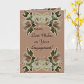 Gefeliciteerd met uw verlovingskaarten kaart (Gele Bloem)