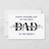 Gefeliciteerd met Vaderdag, allerbeste papa Kaart (Voorkant)