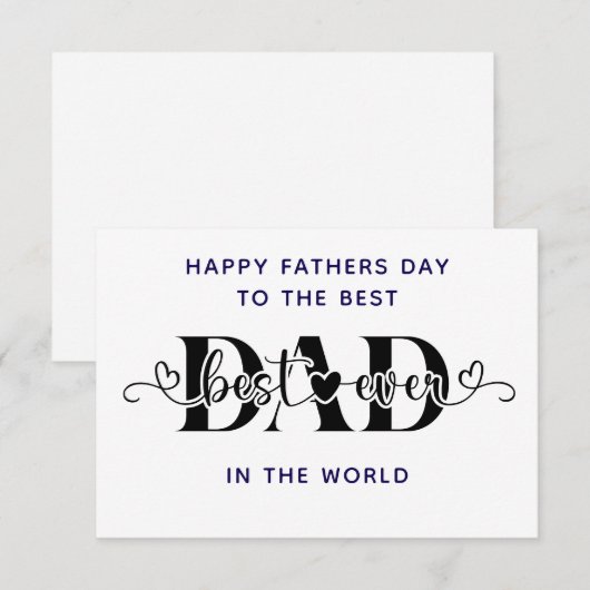 Gefeliciteerd met Vaderdag, allerbeste papa Kaart (Voorkant / Achterkant)