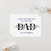 Gefeliciteerd met Vaderdag, de Beste Kaart (Voorkant / Achterkant in situ)