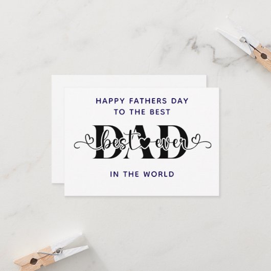 Gefeliciteerd met Vaderdag, de Beste Kaart (Voorkant / Achterkant in situ)