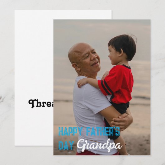 Gefeliciteerd met Vaderdag, opa  Kaart Persoonlijk (Voorkant / Achterkant)