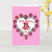 Gefeliciteerd met Valentijnsdag kaart voor in de b (Gele Bloem)