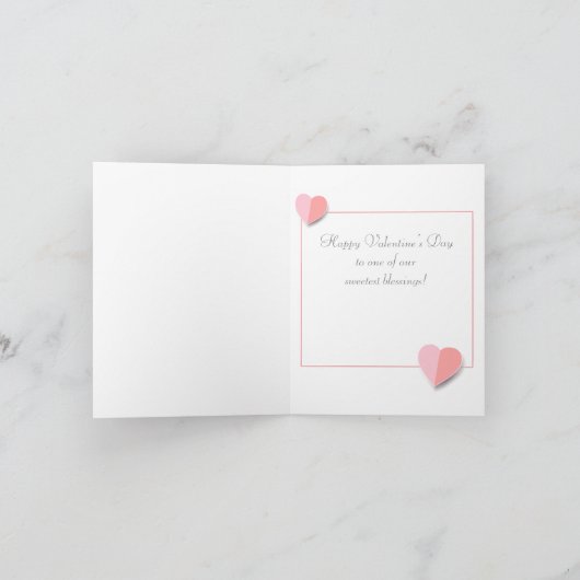 Gefeliciteerd met Valentijnsdag Schattige Schapen  Feestdagen Kaart (Binnen)