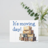 Gefeliciteerd met verhuisdag briefkaart (Staand voorkant)